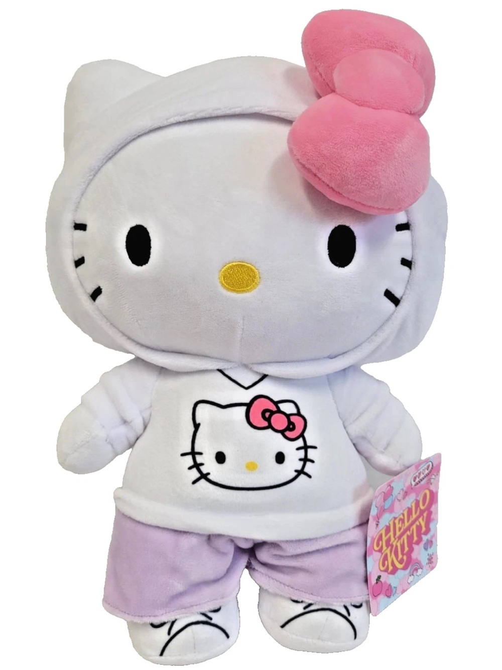 Sanrio HELLO KITTY Plush Hoodie Sweater / Bow / Kawaii Limited Edition 10” / NEW